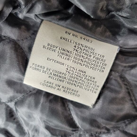 Levis‎ Wool Bomber Jacket Mens Medium Charcoal Grey Insulated 90's VTG Y2K - Picture 10 of 16